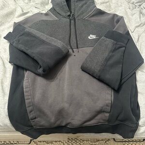 Nike Two-Tone Black and Gray Hoodie